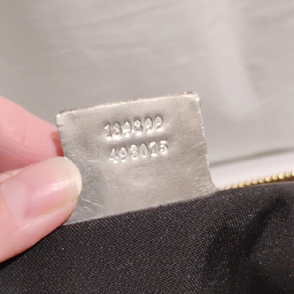 SALE! Auth Gucci GG Supreme Joy PVC Leather Metallic Silver & White Tote/Handbag - Picture 13 of 16